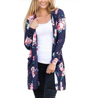 Floral Open Front Jacket