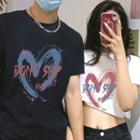 Couple Matching Heart Print T-shirt (various Designs)