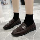 Buckled Faux-leather Casual Shoes