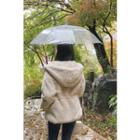Drawstring-waist Faux-fur Hoodie Ivory - One Size