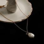 Pearl Pendant Necklace Gold - One Size