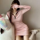 High-neck Zip Dress