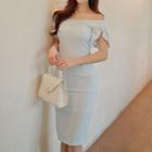 Bow Back Off-shoulder Bodycon Dress