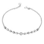 14k/585 White Gold Diamond Cut Balls Bracelet