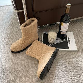 Drawstring Dumble Short Snow Boots