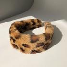 Leopard Print Chenille Headband One Size - One Size