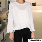 Plus Size Lettuce-edge Loose-fit T-shirt