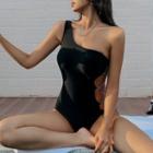 One-shoulder Strappy Swimsuit
