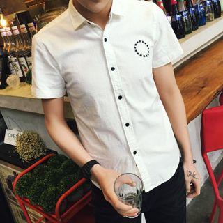 Star Embroidered Short-sleeve Shirt