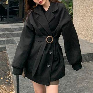 Notch Lapel Jacket Black - One Size
