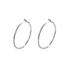 Fashion Simple Geometric Circle Earrings Silver - One Size