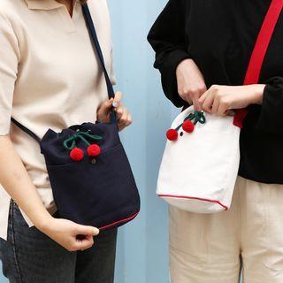 Romane Series Cherry-appliqu  Crossbody Bag