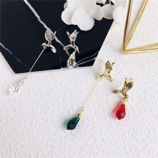 Non-matching Hummingbird Rhinestone Dangle Earring