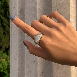 Cloud Alloy Ring 1 Pc - Gold - One Size