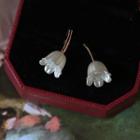 Tulip Resin Dangle Earring 1 Pair - 925 Silver - White - One Size