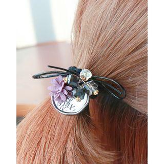 Corsage Coin Charm Hair Tie