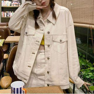 Single-breasted Denim Jacket / Mini Skirt