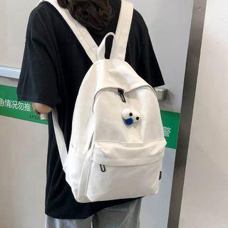 Eye Brooch Canvas Backpack