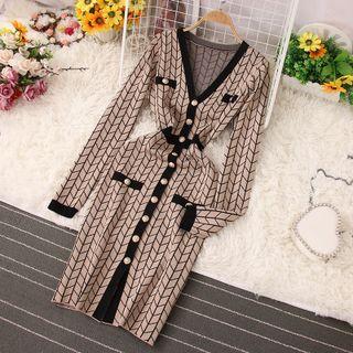 Geometric Print Knit Dress