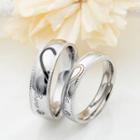 Couple Matching Stainless Steel Heart Ring