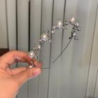 Faux Pearl Hair Band White & Silver - One Size