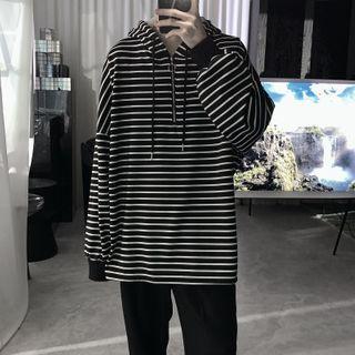 Striped Half-zip Hoodie