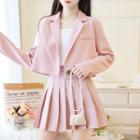 Set: Camisole Top + A-line Skirt + Blazer