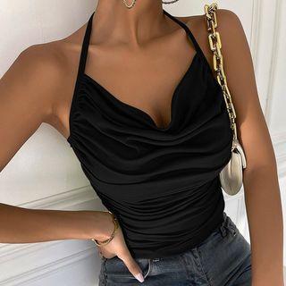 Halter Draped Camisole Top