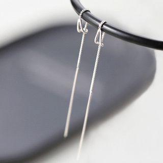 Waterdrop Threader Earring 1 Pair - Silver - One Size