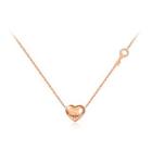 Simple Romantic Plated Rose Gold Heart Key 316l Stainless Steel Necklace Rose Gold - One Size