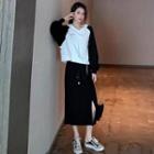 Set: Two Tone Hoodie + Skirt