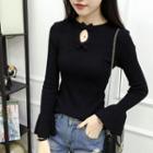Cutout Bow Knit Pullover