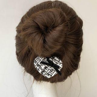 Twill Heart Hair Clip As Shown In Figure - One Size