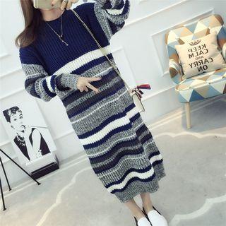 Marled Knit Sweater Mini Dress