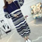 Marled Knit Sweater Mini Dress