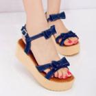 Bow Detail Platform Sandals