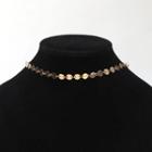 Disc Alloy Choker Gold - One Size