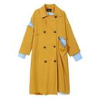 Double Breasted Trench Coat Yellow - One Size