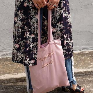 Satin Lettering Shopper Bag