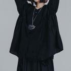 Puff-sleeve Shirred Distressed Blouse Black - One Size