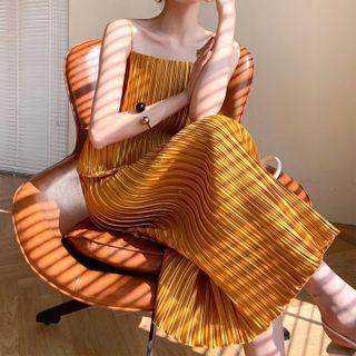 Spaghetti Strap Ribbed Dress