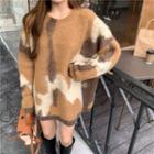 Crew-neck Loose-fit Sweater As Figure - One Size