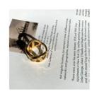 Openwork Chain Bold Ring Gold - One Size