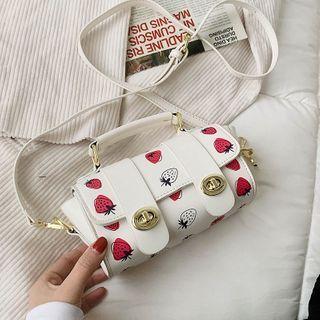 Strawberry Print Mini Crossbody Satchel