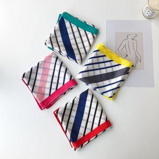Plaid Satin Neck Scarf