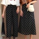 Dotted A-line Midi Skirt / Cropped Pants