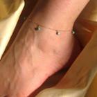 Alloy Turquoise Bead Anklet