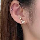Bow Rhinestone Alloy Earring 1 Pair - Rose Gold - One Size