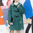 Toggle-button Lapel Trench Coat