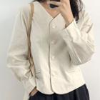Buttoned Linen Jacket